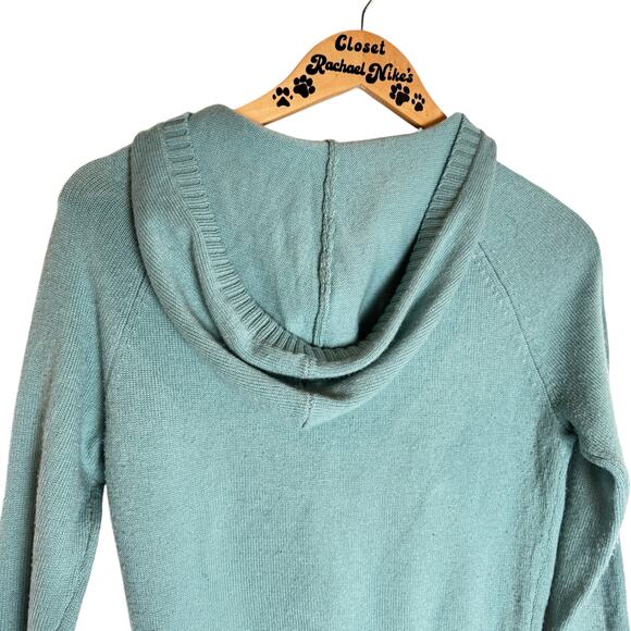 Womens VIntage Roxy Teal Hooded Pullover Sweater - Boho Chic  Size Small - Picture 6 of 7